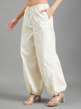 Load image into Gallery viewer, Go Colors Cream Parachute Pants