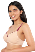 Load image into Gallery viewer, Amante Comfort Dream Padded Non-wired T-shirt Bra - Hazelnut & Plum Caspia 91901