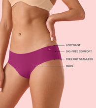 Load image into Gallery viewer, Enamor PB40 Innovations Invisi, All Day Comfort, Low Waist Bikini Panty for Women - No Visible Panty Lines, Sweat wicking, Free Cut, Regular Coverage - Pack of 1 (Queen Pink)