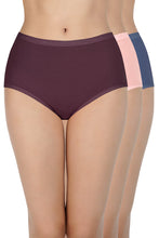 Load image into Gallery viewer, Amante Solid High Rise Full Brief Panties (Pack of 3) 53001