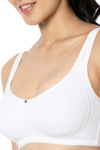 Load image into Gallery viewer, Amante Cotton Super Support Solid Non Padded Non-Wired Bra - White 93401