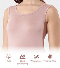Load image into Gallery viewer, Enamor TH04 Women's Thermal Vest with Soft Heat Generating Fabric, Wide Round Neck Engineered with HeatSkins™ Warm Technology (Pear Pink)