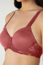 Load image into Gallery viewer, Amante Glam Lace Padded Wired Balconette Bra - Cowhide 05301