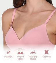 Load image into Gallery viewer, Enamor Innovations Invisibra, Ultra smooth, Flexi Wire Lift, Bonded, Women's T-Shirt Bra - Seamless, No-Pinch, Padded, Wirefree, Medium Coverage - F084 (Strawberry Ice)
