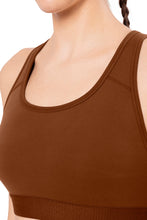 Load image into Gallery viewer, Amante Energize Medium Impact Round Neck Sports Bra - Potting Soil 98701