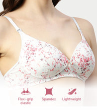 Load image into Gallery viewer, Enamor Women's Perfect Plunge Lift T-Shirt Bra - Detachable Straps, Lightly Padded, Wirefree, Medium Coverage - F023 (Sorrento Print)