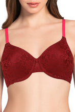Load image into Gallery viewer, Amante Lace Dream Padded Wired Lace Bra - Neon Pink_Mar 82701