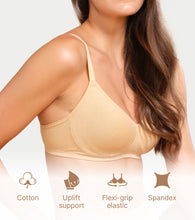 Load image into Gallery viewer, Enamor Innovations Fabcool Encircled Side Support Shaper, Non Padded, Wirefree, High Coverage, Women's Cotton Everyday Bra - A042 (Available in Plus Sizes) (Skin)