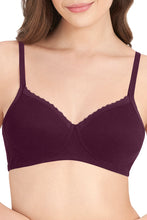 Load image into Gallery viewer, Amante Cotton Casual Padded Non-wired T-shirt Bra - Potent Purple 10202
