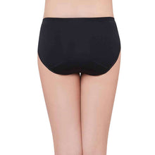 Load image into Gallery viewer, Wacoal Hygieni Mid Waist Full Coverage Day Wear High Absorbency Period Panty - Black WU50500IN