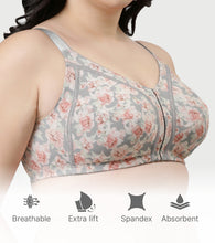 Load image into Gallery viewer, Enamor Innovations Transform M-Frame, Contour Superlift, Jiggle control Full Support Women's Bra - Non Padded, Wirefree, Full Coverage - F097 (Available in Plus Sizes) (Midnight Peony Print)