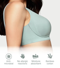 Load image into Gallery viewer, Enamor Innovations Bamboo Bliss,everyday ,Full Support , Women's T-Shirt Bra - Super soft,naturally absorbent & Antimicrobial, Padded, Wirefree, High Coverage- A077 (Jade Green)
