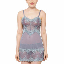 Load image into Gallery viewer, Wacoal Embrace Lace Non Padded Non Wired Bridal Wear Short Lace Babydoll Chemise - Grey 814191