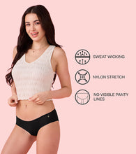 Load image into Gallery viewer, Enamor PB40 Innovations Invisi, All Day Comfort, Low Waist Bikini Panty for Women - No Visible Panty Lines, Sweat wicking, Free Cut, Regular Coverage - Pack of 1 (Jet Black)