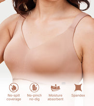 Load image into Gallery viewer, Enamor Innovations Pure Ease Women's, Ultra Smoothening Full Support Everyday Bra - No-Pinch, No-Dig Non Padded, Wirefree, Full Coverage - F121 (Available in Plus Sizes) (Honey Beige)