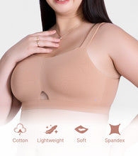 Load image into Gallery viewer, Enamor Innovations Cloudsoft Invisi Bonded Neck Women's Everyday Cotton Minimizer Bra - Padded , Wirefree, Full Coverage - A064 (Available in Plus Size) (Honey Beige)