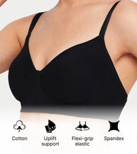 Load image into Gallery viewer, Enamor Innovations Transform Ultralight, Everyday Women's Minimizer Bra -Super lift, Non-Padded, Wirefree, Full Coverage - A042 (Available in Plus Sizes) (Black)
