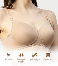 Load image into Gallery viewer, Enamor Innovations Ecolite, Smoother Perfect Lift Women's T-Shirt Bra - Padded, Wirefree, High Coverage - F165 (Honey Beige)