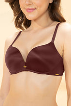 Load image into Gallery viewer, Amante Elevate Curves Padded Non-Wired Push-up Bra - Rum Raisen 103201