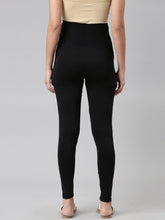Load image into Gallery viewer, Go Colors Black Cotton Stretch Maternity Legging