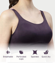 Load image into Gallery viewer, Enamor Innovations Fab-fresh Breathable cup, Women's High Impact Sports Bra - Convertible, Padded, Wirefree, Full Coverage - SB18 (Night Shade)