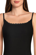 Load image into Gallery viewer, Amante Shelf Support Straight Neck Sleeveless Camisole (Pack of 2) - Black_Hazelnut 84902