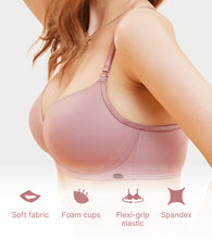 Load image into Gallery viewer, Enamor Women's Everyday Balconette T-Shirt Bra - Eco fabric, Padded, Wirefree, Medium Coverage - F131 (Nostalgia Rose)