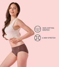 Load image into Gallery viewer, Enamor IP02 Innovations Invisi, Fit Flex, No Visible Panty Lines, All Day Comfort, Mid Waist Brief Panty for Women - Breathable Lightweight Fabric, Antimicrobial with Stain Release, Bonded Free Cut, Regular Coverage - Pack of 1 (Wild Ginger)