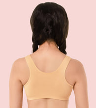 Load image into Gallery viewer, Enamor Innovations Easy Fit, Antimicrobial, Front Double Layer ,Women's Cotton Beginner's Bra - Pop-On Style, Non Padded, Wirefree, High Coverage - BB01 (Skin)