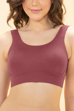 Load image into Gallery viewer, Amante Easy Slip-on Non-Padded Non-Wired Sports Bra - Roan Rouge 107101