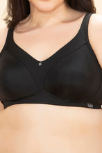 Load image into Gallery viewer, Amante Regal Curves Non-Padded Non-Wired Minimizer Bra - Black