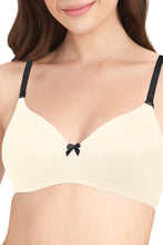 Load image into Gallery viewer, Amante Smooth Dreams Padded Non-wired T-shirt Bra - Whitesmoke 82301