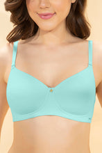 Load image into Gallery viewer, Amante Breathable Easy Padded Wired Cotton Bra - Soothing Sea 107001