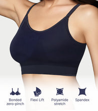 Load image into Gallery viewer, Enamor Innovations Flexi Free Ultra Smoothening Seamless Women's T-Shirt Bra - No-Pinch, Padded, Wirefree, Full Coverage - F037 (Lisbon Blue) (Lisbon Blue)