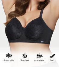 Load image into Gallery viewer, Enamor BambooBliss Full Support Bra, Non-Padded, Wirefree, High Coverage - IB26 (Black)