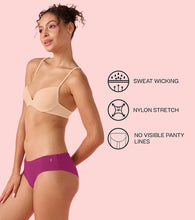 Load image into Gallery viewer, Enamor PB40 Innovations Invisi, All Day Comfort, Low Waist Bikini Panty for Women - No Visible Panty Lines, Sweat wicking, Free Cut, Regular Coverage - Pack of 1 (Queen Pink)