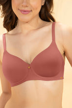Load image into Gallery viewer, Amante Effortless Bliss Padded Non-Wired Bra - Brick Dust 103001