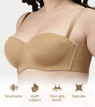 Load image into Gallery viewer, Enamor Strapless Multiway Styling Women's T-Shirt Bra - Padded, Wired, Medium Coverage - F074 (Available in Plus Sizes) (Buff)