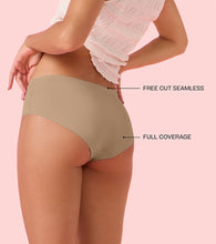 Load image into Gallery viewer, Enamor PH40 Innovations Invisi, All Day Comfort, Mid Waist Hipster Panty for Women - No Visible Panty Lines, Sweat wicking, Free Cut, Full Coverage - Pack of 1 (Honey Beige)