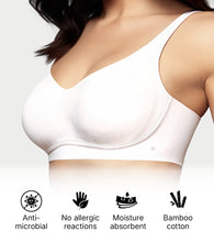 Load image into Gallery viewer, Enamor Innovations Bamboo Bliss, Everyday, Full Support, Women's T-Shirt Bra - Super Soft, Naturally Absorbent & Antimicrobial, Padded, Wirefree, High Coverage- A077 (Pearl Blush)