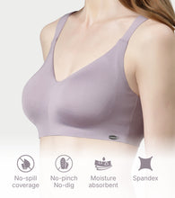 Load image into Gallery viewer, Enamor Innovations Pure Ease Women's, Ultra Smoothening Full Support Everyday Bra - No-Pinch, No-Dig Non Padded, Wirefree, Full Coverage - F121 (Available in Plus Sizes) (Silver Lilac)