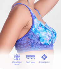 Load image into Gallery viewer, Enamor F151 Wirefree Full Coverage All Day Comfort Bralette - Petal Dance Print