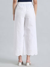 Load image into Gallery viewer, Go Colors White Cotton Hakoba Palazzo