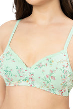 Load image into Gallery viewer, Amante Cotton Casuals Padded Non-Wired Printed T-Shirt Bra - Cotton Ditsy Print 10202