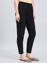 Load image into Gallery viewer, Go Colors Modal Black Festive Metallic Pants