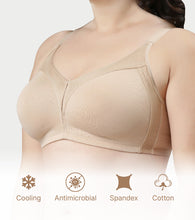 Load image into Gallery viewer, Enamor Innovations Fabcool Full Support Everyday Full Figure Bra - Jiggle Control and Antimicrobial, Non-Padded, Wirefree, Full Coverage Women's Bra - AB75 (Available in Plus Sizes) (Pale Skin)