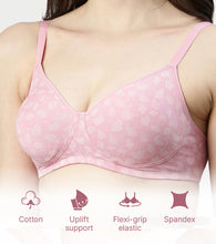 Load image into Gallery viewer, Enamor Innovations Fabcool Encircled Side Support Shaper, Non Padded, Wirefree, High Coverage, Women's Cotton Everyday Bra - A042 (Available in Plus Sizes) (Ginkoscattered Print)