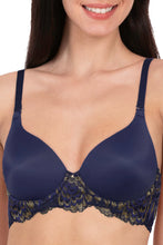 Load image into Gallery viewer, Amante Lace Legacy Padded Wired Lace Full Cover T-shirt Bra - Midnight 73801