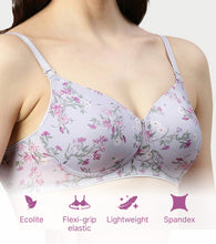Load image into Gallery viewer, Enamor Innovations Ecolite, Smoother Perfect Lift Women's T-Shirt Bra - Padded, Wirefree, High Coverage - F165 (Dainty Petal Print)