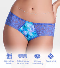 Load image into Gallery viewer, Enamor P151 The Lace Hug Mid-Waist Hipster Panty - Petal Dance Print